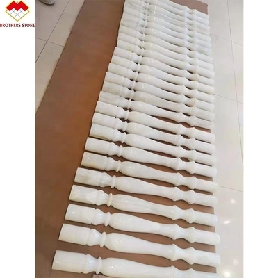 맞춤형 호텔 또는 빌라 화이트 대리석 알라바스터 계단 발러스터 현대 디자인 스타일