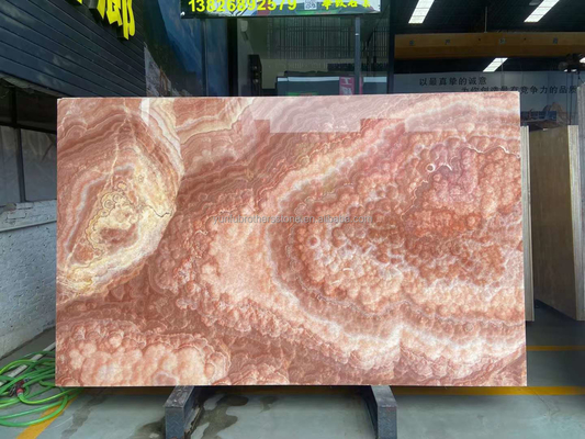 닦은 레드 드래곤 자이드 오닉스 슬랩 바닥 타일 세탁기 부품 16mm 두께