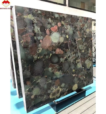 4계절 브라질 녹색 쿼츠이트 돌 다채로운 그라닛 테이블과 벽 장식 패널 실내용 맞춤형