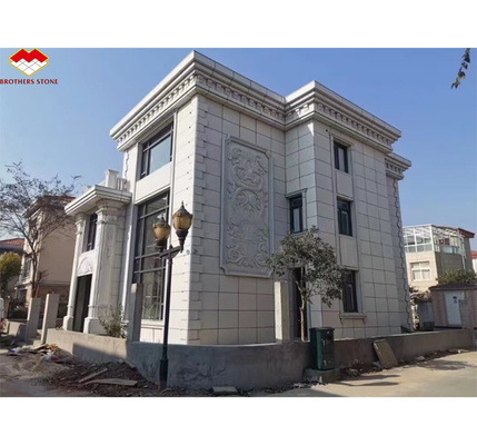 현대 화염 중국 회색 대리석 돌 장판 외관 벽 덮개를 위한 크기에 맞게 잘라