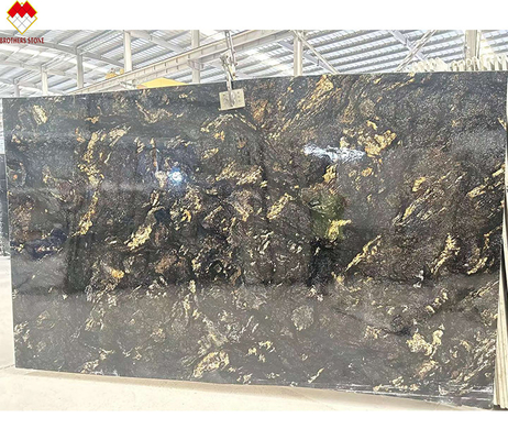 고급 현대 닦은 검은 금 정맥 쿼츠이트 돌 브라질 자연 우주 검은 대리석 허무 위장 위장 부엌 욕실 빌라