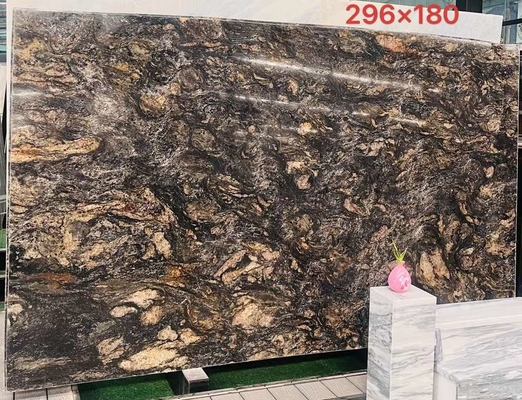 고급 현대 닦은 검은 금 정맥 쿼츠이트 돌 브라질 자연 우주 검은 대리석 허무 위장 위장 부엌 욕실 빌라