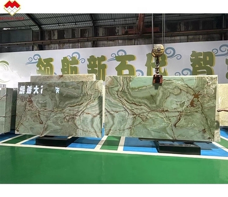 녹색 오닉스 대리석 슬랩 은 세탁실 과 실내 장식 디자인 에 있어서 놀라운 선택 이다