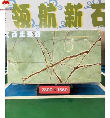 녹색 오닉스 대리석 슬랩 은 세탁실 과 실내 장식 디자인 에 있어서 놀라운 선택 이다
