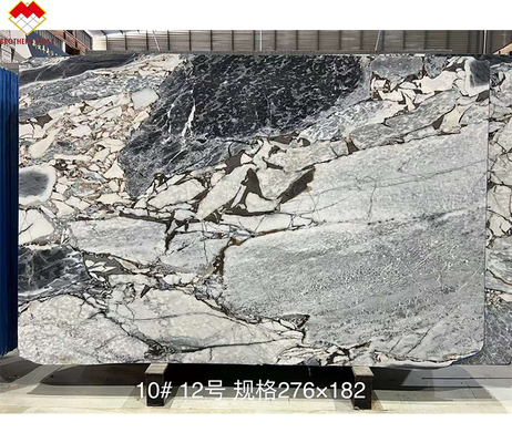 닦은 문 경계 디자인 벽 화석 코끼리 백색 화석 슬랩 두께 20mm