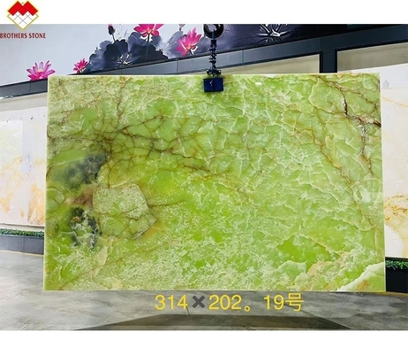 자연 녹색 오닉스 대리석 슬랩