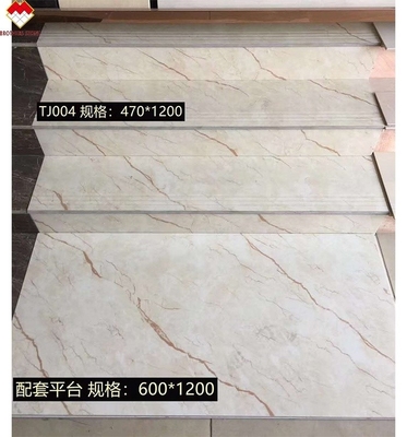 가시화 된 닦은 세라믹 바닥 타일 값싼 가격 중국 전체 몸 1200 * 470mm 포르셀린 계단 타일