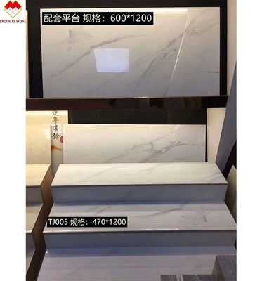 가시화 된 닦은 세라믹 바닥 타일 값싼 가격 중국 전체 몸 1200 * 470mm 포르셀린 계단 타일