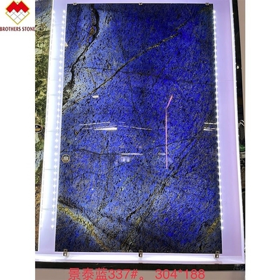 현대 디자인 고급스러운 우아한 브라질 꿈 사파이어 블루 스톤 백라이트 래브라도라이트 블루 그라인트