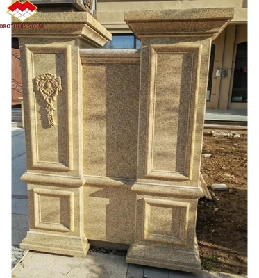 2700kg/m3 외관 기둥 디자인에 대나이트 돌 손으로 조각 된 크기로 절단 된 기둥
