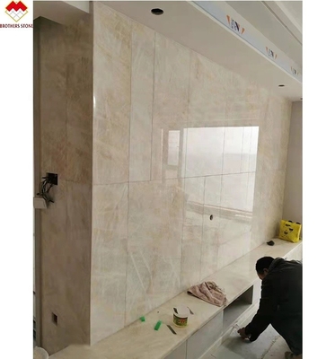 벽과 바닥을 위한 백색 오닉스 타일 반투명한 크리스탈 화이트 대리석